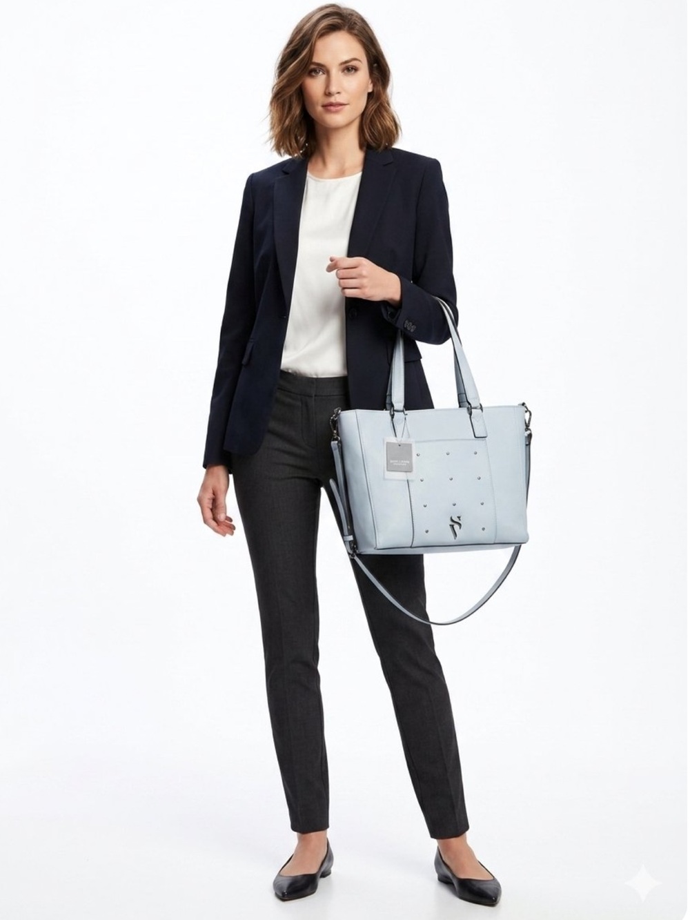 simply Vera Wang  Work Tote in the color Niagara Blue